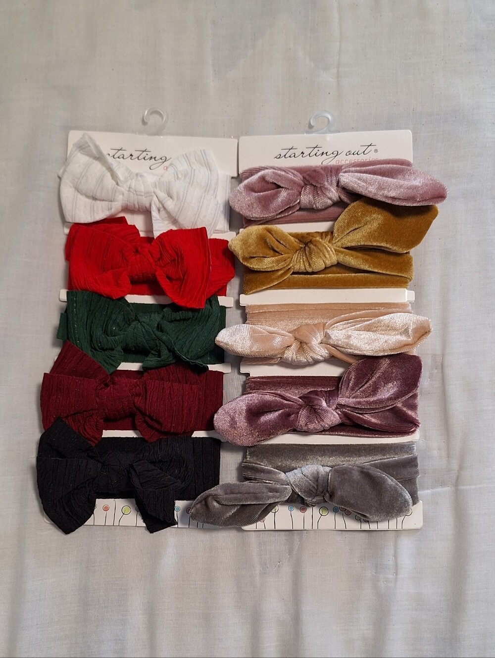 Starting Out Kids Velvet Knot Headbands - Multicolor Set